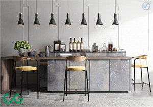 modern bar counter 3d model